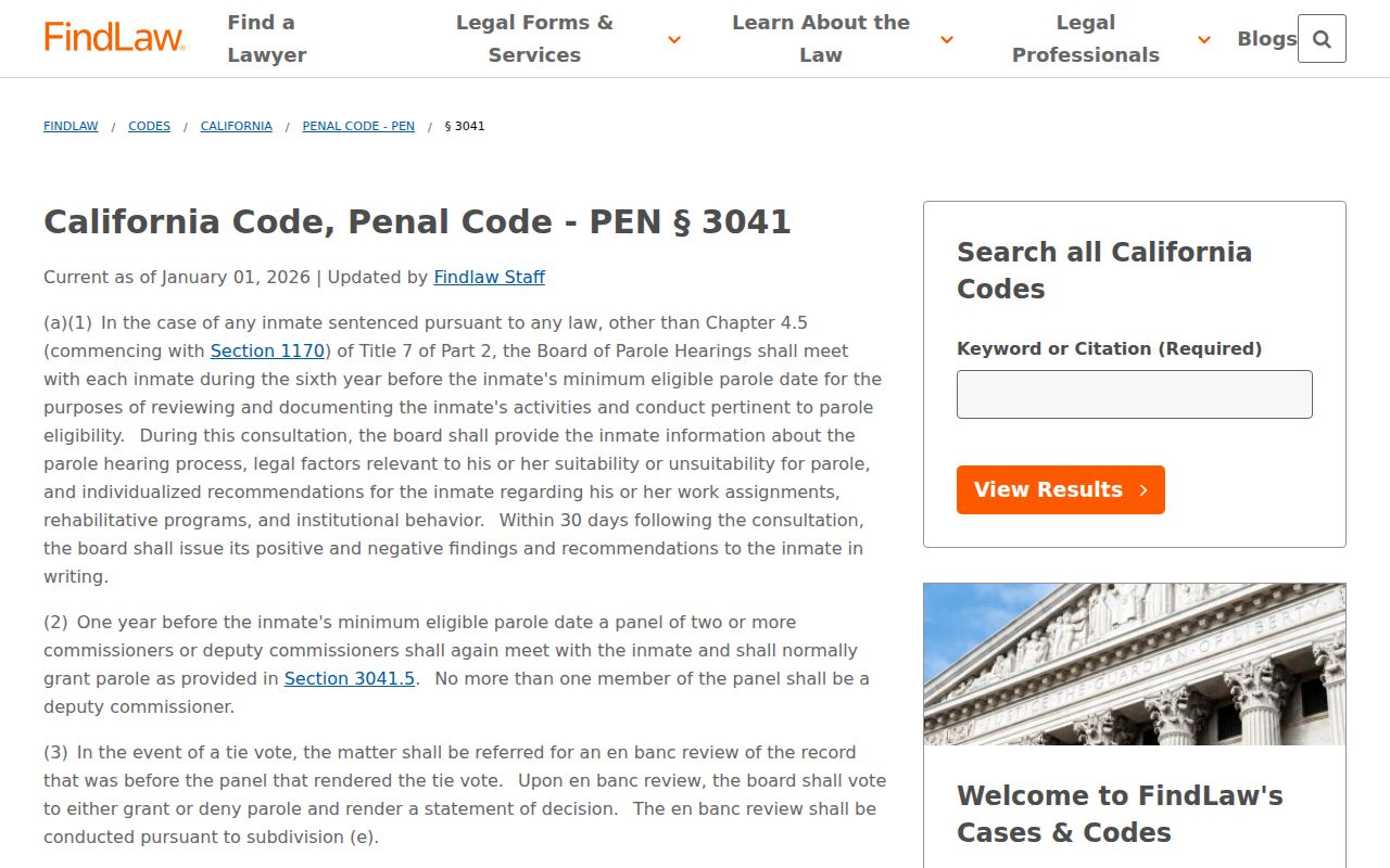 San Luis Obispo County post-release supervision parole statute reference